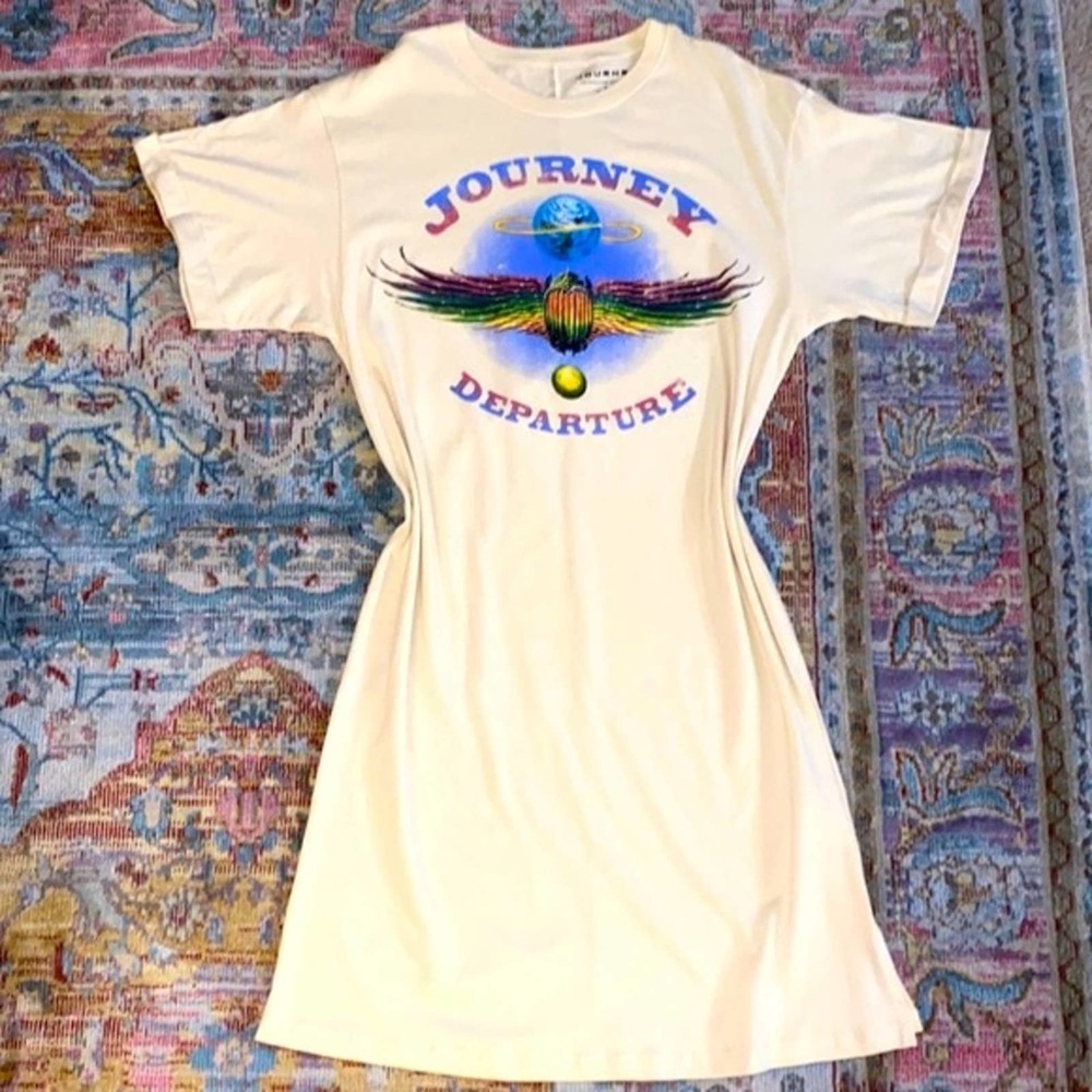 Journey Band Tee Side Slit Dress Size Medium